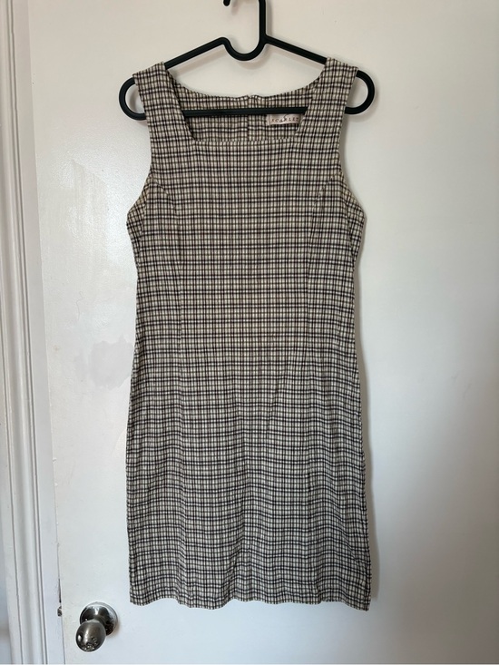 Scarlett Dresses & Skirts - Vintage Scarlet Cotton Checkered Square Neck Dress